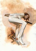 An early painting of Lady Sham by Ashley Wood